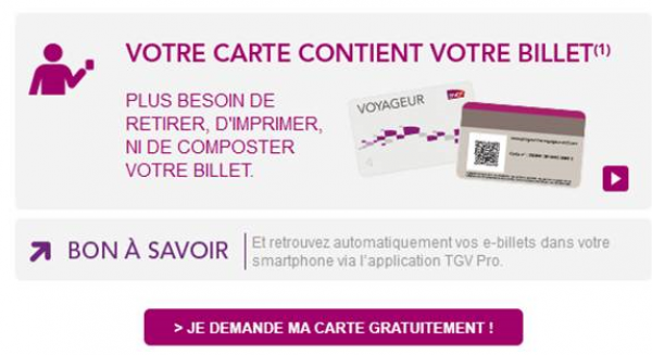 Demander la carte gratuite SNCF